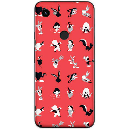 Looney Tunes Identity Red Pattern Google Pixel 3a XL Skin